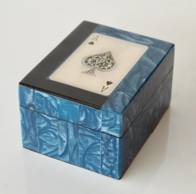 Blue & Black Triple Cardbox